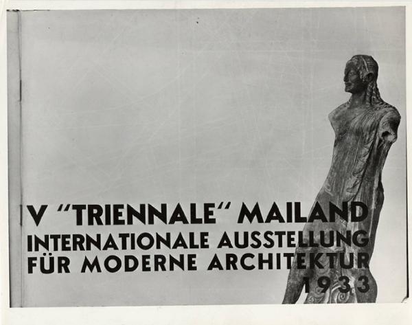 V Triennale - Copertina del catalogo in tedesco della mostra di Architettura Moderna