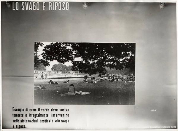 VI Triennale - Padiglione nel parco Sempione - Mostra internazionale di architettura - Sezione internazionale di urbanistica - Sezione II