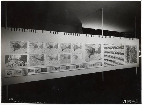 VI Triennale - Padiglione nel parco Sempione - Mostra internazionale di architettura - Sezione internazionale di urbanistica - Sezione III - Metodo di presentazione grafica di un piano regolatore