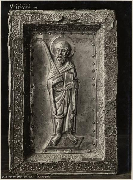 VI Triennale - Mostra dell'antica oreficeria italiana - Vetrina VIII. Oreficerie sacre del duecento e trecento - Coperta d'Epistolario