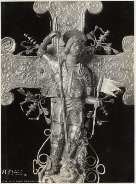 VI Triennale - Mostra dell'antica oreficeria italiana - Vetrina X. Oreficerie sacre del quattrocento e cinquecento - Croce astile