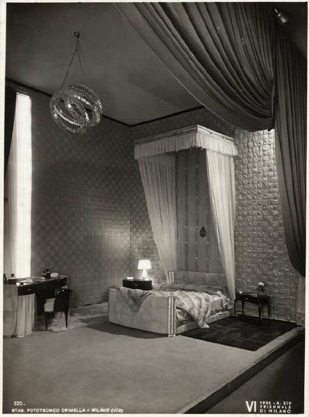 VI Triennale - Mostra dell'arredamento - Camera da letto di Renato Wild e Guglielmo Ulrich