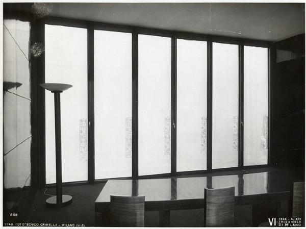 VI Triennale - Mostra dell'arredamento - Sala da pranzo di Gino Levi Montalcini, Ettore Sottsass e Carlo Turina