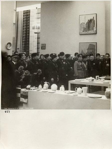 VI Triennale - Visita di Benito Mussolini - Giulio Barella - Carlo Alberto Felice - Mario Sironi - Giuseppe Pagano