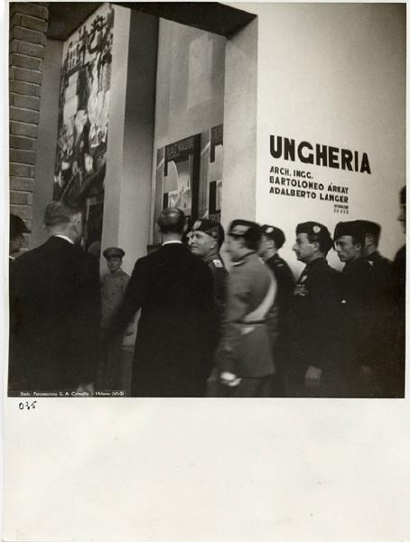VI Triennale - Visita di Benito Mussolini - Giulio Barella - Achille Starace