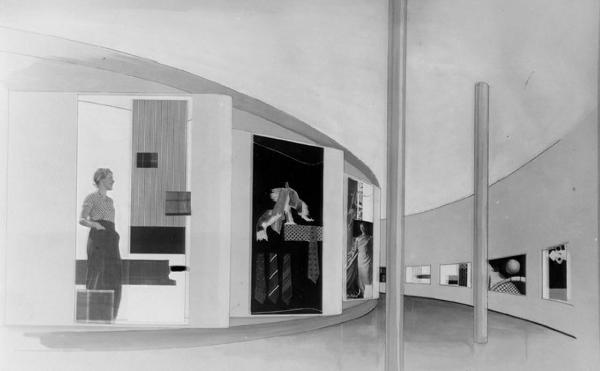 VII Triennale - Mostra delle vetrine - Studio per l'allestimento di Renato Camus