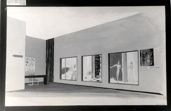 VII Triennale - Mostra delle vetrine - Studio per l'allestimento di Renato Camus