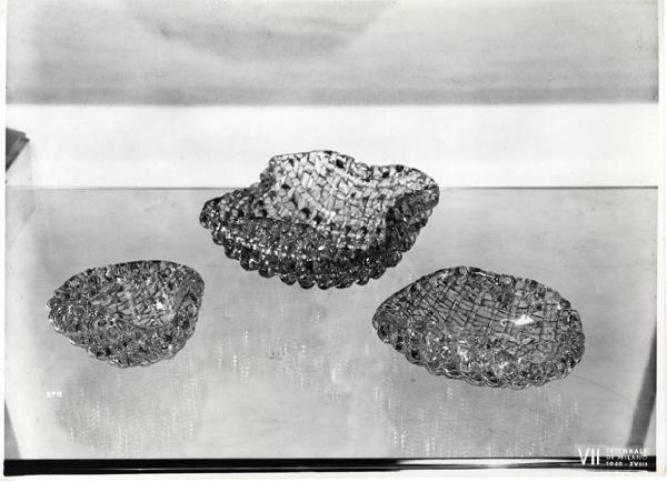 VII Triennale - Mostra dei metalli e dei vetri - Produzione Seguso - Svuotatasche in cristallo