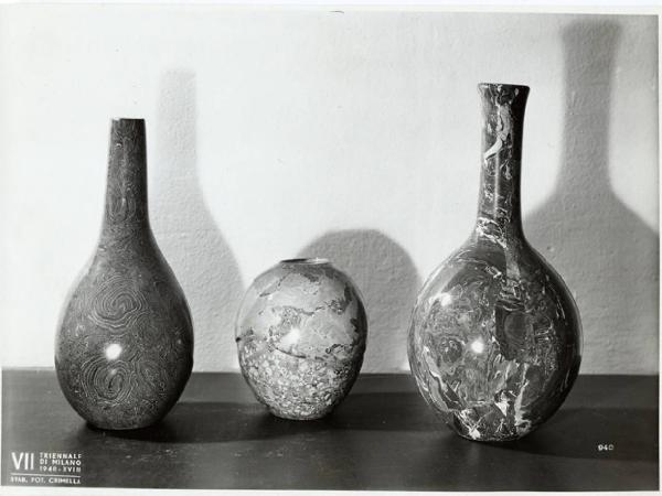 VII Triennale - Mostra della ceramica - Vasi in ceramica di Leone Fraquelli