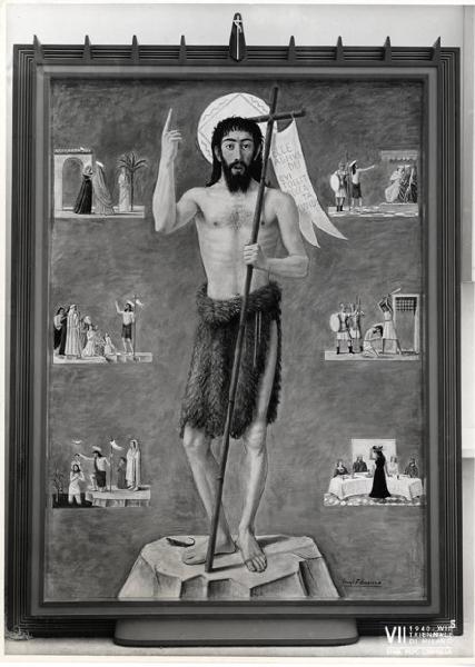 VII Triennale - Mostra dell'arte sacra - Tempera con la storie della vita di San Giovanni Battista