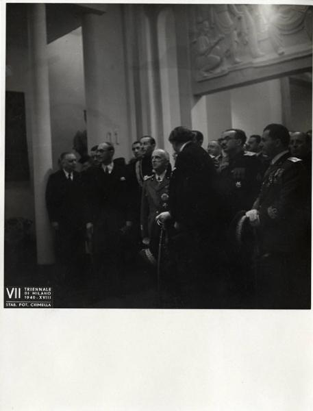 VII Triennale - Inaugurazione - Visita del re d'Italia, Vittorio Emanuele III di Savoia - Giuseppe Bianchini