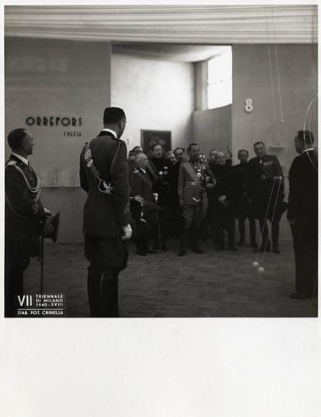 VII Triennale - Inaugurazione - Visita del re d'Italia, Vittorio Emanuele III di Savoia - Giuseppe Bianchini - Giuseppe Bottai - Carlo Alberto Felice