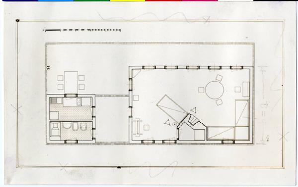 X Triennale - Parco Sempione - Casa industrializzata di campagna - Disegni di progetto - Luciano Baldessari - Marcello Grisotti