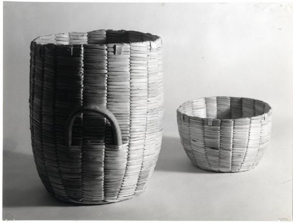 XI Triennale - Mostra delle Produzioni d'arte - Sezione della Paglia - Ceste in spaccato di castagno - Nicola Cardente