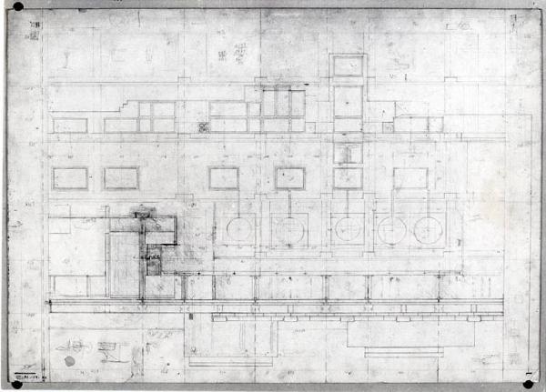 XVI Triennale - Secondo ciclo - Il progetto di architettura - Architetture italiane degli anni '70 - Prospetto della Banca Popolare di Verona a Verona di Carlo Scarpa