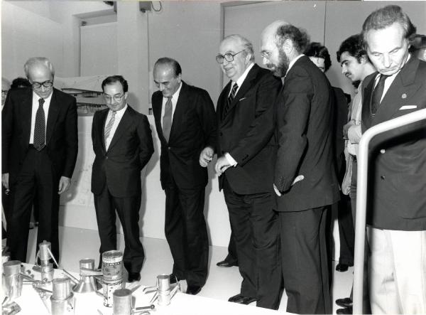 XVI Triennale - Secondo ciclo - Cerimoniale - Inaugurazione - Giovanni Spadolini - Giampaolo Fabris - Carlo Tognoli