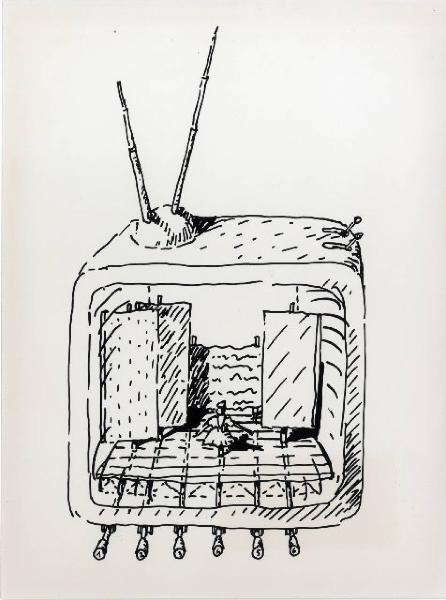 XVI Triennale - Terzo ciclo - Lo spazio audiovisivo - Lo spazio scenografico della televisione italiana - Disegni per il Design televisivo