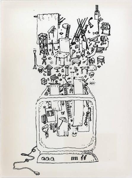 XVI Triennale - Terzo ciclo - Lo spazio audiovisivo - Lo spazio scenografico della televisione italiana - Disegni per il Design televisivo