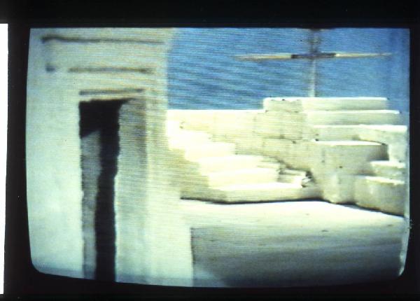 XVI Triennale - Terzo ciclo - Lo spazio audiovisivo - Lo spazio scenografico della televisione italiana - Particolare di scenografia