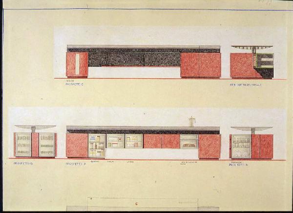 XVIII Triennale - Mostre tematiche - La natura delle cose - Disegno del modello di Cucina evolutiva