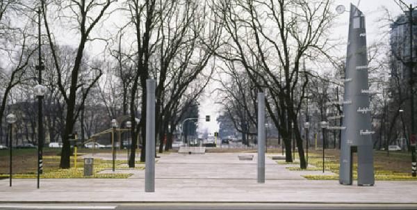 XIX Triennale - Mostra introduttiva esterna - La Triennale nella città - "Una piazza per la Triennale" di Pietro Derossi