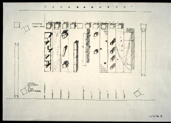 XIX Triennale - Le partecipazioni internazionali - L'architettura della città - Giappone - Progetto di allestimento