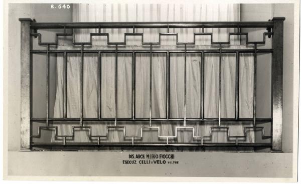 IV Triennale - Scalone d'onore - Balaustra in ferro battuto disegno Mino Fiocchi