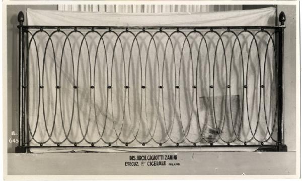 IV Triennale - Scalone d'onore - Balaustra in ferro battuto disegno di Gigiotti Zanini