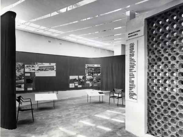 IX Triennale - Mostra dell'architettura spontanea - Ingresso - Ezio Cerutti - Carlo De Carlo - Giuseppe Samonà