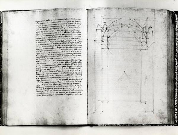IX Triennale - Studi sulle proporzioni - Riproduzione di pagine appartenenti al manoscritto cartaceo "De prospectiva pingendi" di Piero della Francesca