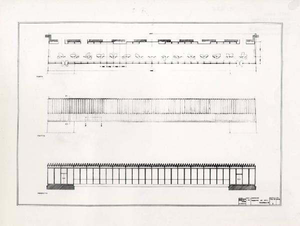 IX Triennale - Padiglione del Vetro - Disegni di progetto - Roberto Menghi