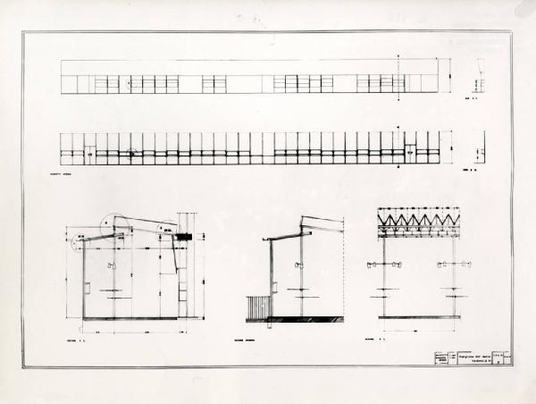 IX Triennale - Padiglione del Vetro - Disegni di progetto - Roberto Menghi