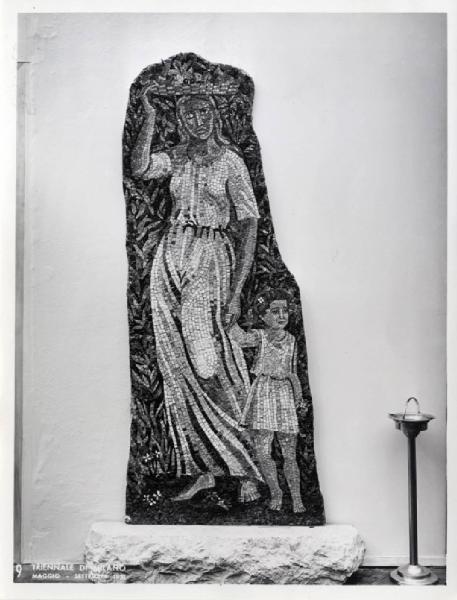 IX Triennale - Sezioni estere - Spagna - Mosaico "Canefora con bambino" di Santiago Padros