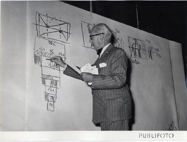 IX Triennale - Convegno De Divina Proportione - Partecipazione di Le Corbusier