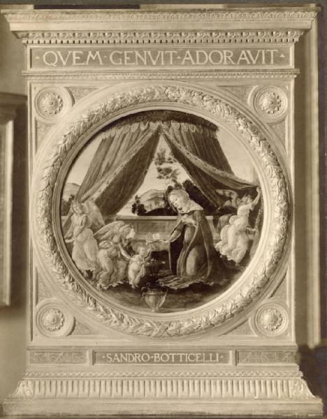 Botticelli, Sandro - Madonna con Bambino e tre angeli (Madonna del Padiglione) - Dipinto - Tempera su tavola - Milano - Pinacoteca Ambrosiana