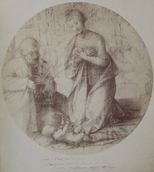 Bartolomeo della Porta detto Fra' Bartolomeo - Sacra Famiglia - Disegno - Firenze - Uffizi