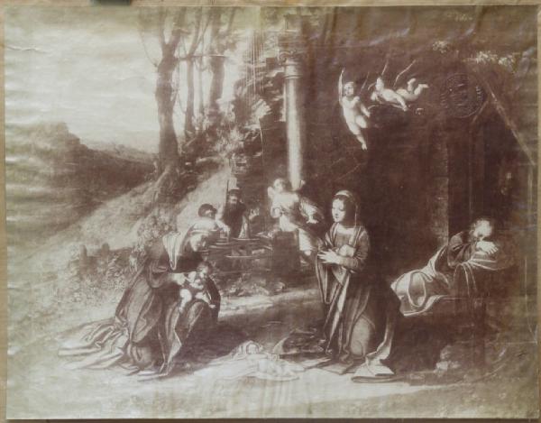 Correggio (Antonio Allegri detto) - La Natività di Gesù con Santa Elisabetta e San Giovannino - Dipinto - Olio su tavola