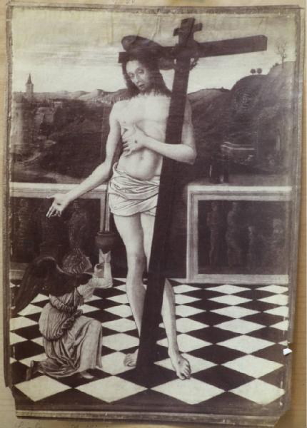 Bellini, Giovanni - Cristo con angelo che raccoglie il suo sangue - Dipinto - Tempera su tavola - Londra - National Gallery