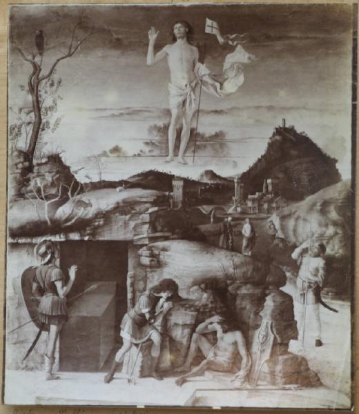 Bellini, Giovanni - Resurrezione - Dipinto - Olio su tavola - Bergamo - Collezione Roncalli (ora Berlino Staatliche Museen)