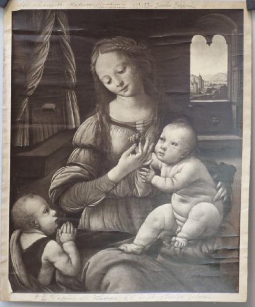 Pittore Leonardesco - Madonna con Bambino e san Giovannino - Dipinto