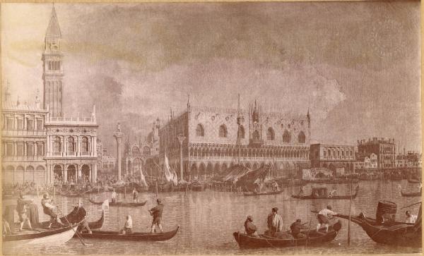 Canaletto - Il molo, dal bacino di San Marco - Dipinto - Olio su tela