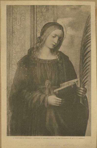 Bernardino, Luini - Santa Martire - Dipinto - Olio su tavola - Gloucestershire - Collezione A. W. Leatham
