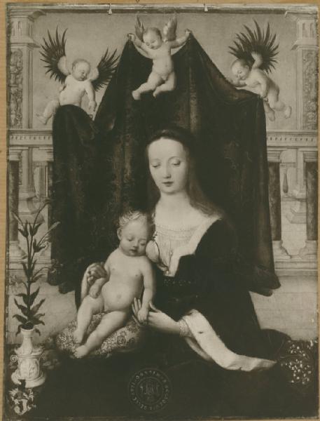 Holbein, Hans il Vecchio - Madonna con Bambino e angeli - Dipinto - Monaco - Collezione Julius Bohler