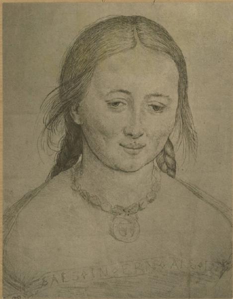 Holbein Hans il Giovane - Studio di giovane donna - Disegno - Parigi - Louvre