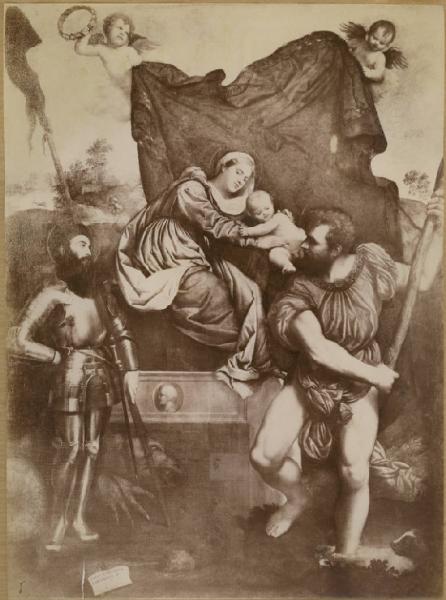 Bordon, Paris - Madonna conl bambino tra i Santi Giorgio e Cristoforo - Dipinto - Olio su tela