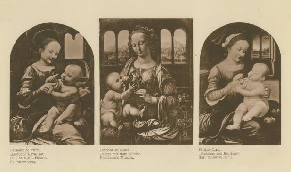 Leonardo da Vinci - Madonna che porge un fiore al Bambino (Madonna Benois) - Dipinto a olio - San Pietroburgo - Collezione Léon Benois