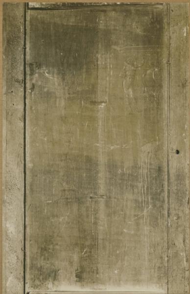 Bellini, Giovanni - Sei schizzi: Efebo in piedi accanto ad un cavallo, testa di carattere, viso di Maria Addolorata, viso e piede, candelabro - Disegno