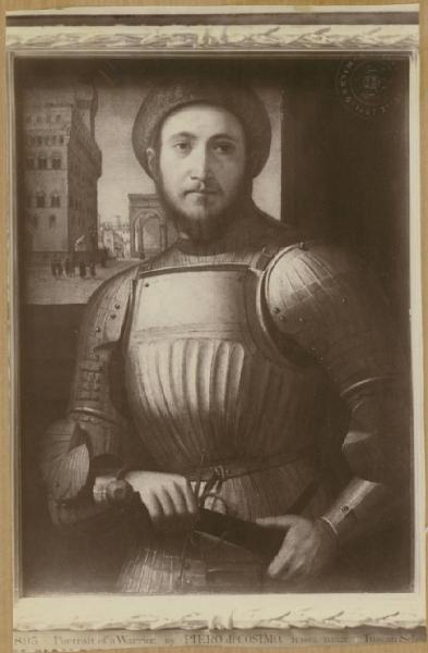 Granacci, Francesco (attr.) - Ritratto di un uomo in armatura - Dipinto - Olio su tavola - Londra - National Gallery