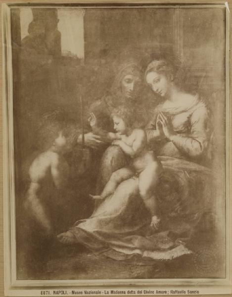 Sanzio, Raffaello - Madonna con Bambino, Santa Elisabetta e San Giovannino (Madonna detta del Divino Amore) - Dipinto - Olio su tavola - Napoli - Museo Nazionale di Capodimonte