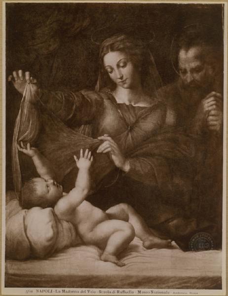 Raffaello (Scuola di) - Madonna del Velo - Dipinto - Napoli - Museo Nazionale di Capodimonte